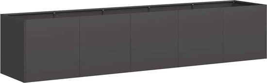 vidaXL - Plantenbak - Zwart - 200x40x40 - cm - Koudgewalst - Staal