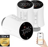 Bol.com Set van 3 Wifi Smart Radiatorthermostaten TRV706W - Compatibel met Amazon Alexa en Google Home - Programmeerbaar - Tuya ... aanbieding