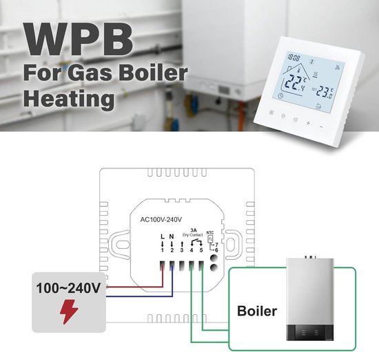 Smart Thermostat with WiFi, Temperature Controller, Weekly