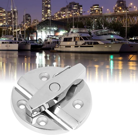 Boot Latch Lock, 2 Inch RVS Boot Rond Dek Hatch Flush Pull Latch Lock Handgreep Lift Slam Marine Slam Latch Lock Boot RV Trailer Deursloten Voor Marine Yacht