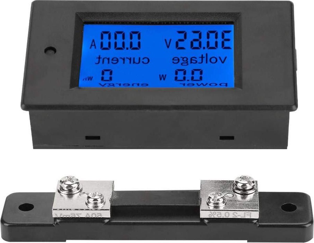 Digitale Stroomspanning Multimeter 6.5-100 V 0-100A - Vermogen Energiemeter LCD Volt Amp Meter - Manometer AmpèRemeter Voltmeter - Met 50A Stroom Shunt .