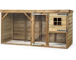 Wood Selections Konijnenhok Jip - Konijnenhok voor buiten - Konijnenren - Konijnenkooi - Nachthok konijn - Konijnenhuis - Dierenverblijf - Konijnen