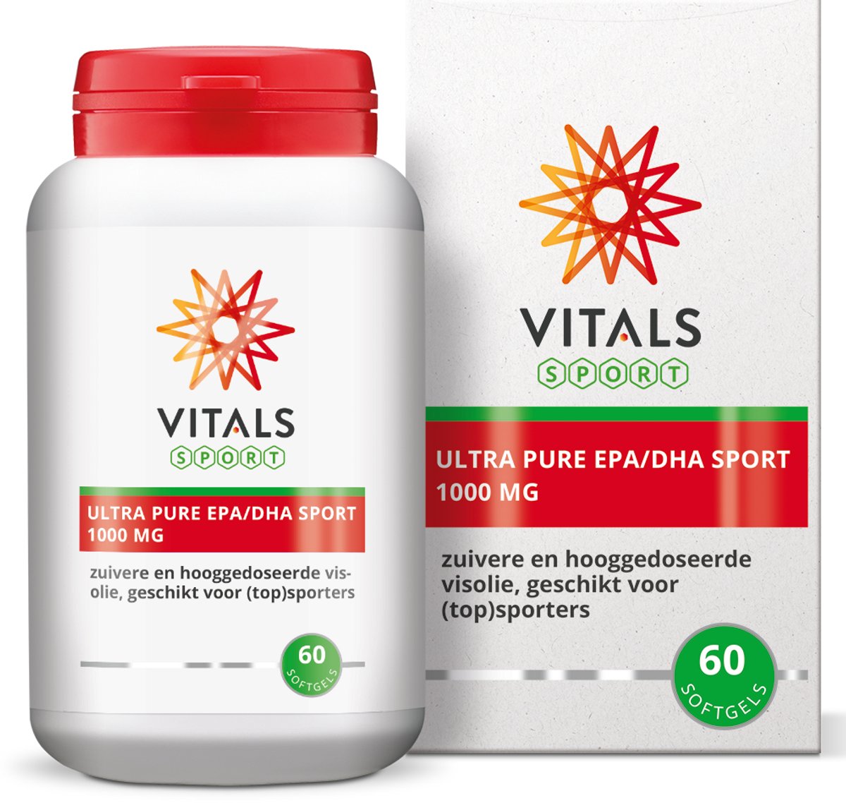 Goedkoopste Vitals Ultra Pure EPA/DHA Sport - 60 softgels - omega 3. zuivere en hooggedoseerde visolie, geschikt voor (top)sporters, getest op doping.