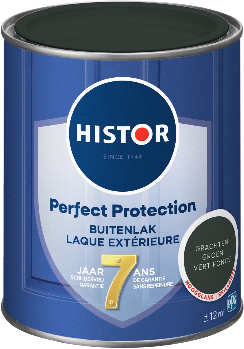 Histor Perfect Protection Buitenlak - Houtlak - Houtverf voor Buiten - Hoogglans Verf voor Hout - Buitenverf - Grachtengroen - 0.75 L – foto 5