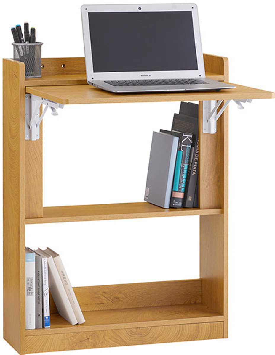 Multifunctioneel bureau - opvouwbare computertabel - laptop bureau - voldoende opslag - 63x82x58cm