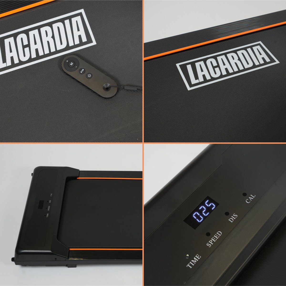 Afbeelding 2 van LaCardia elektrische loopband - walking pad - treadmill - loopband- Met afstandsbediening - 1-6km/u - Oranje