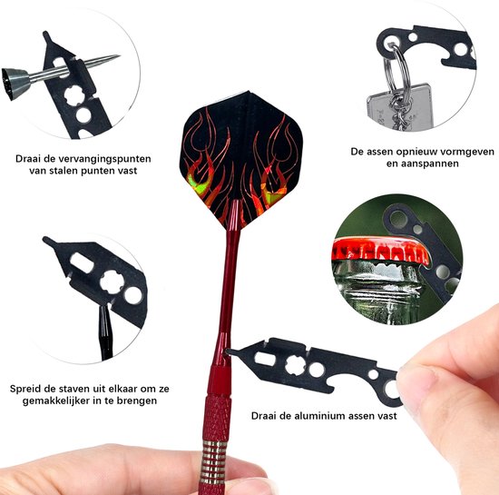6-delige Dartpijlen Set - 6 Pure Koperen Darts -20,5 gram- Steeltip Pakket met Dart Flights, Luxe Opbergcase en Extra Accessoires - Ideaal voor Beginners, Gevorderden en Wedstrijden van Merkloos — afbeelding 3