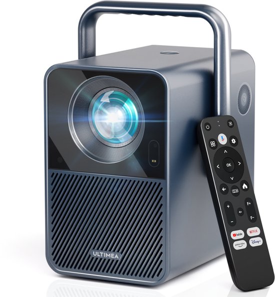 ULTIMEA Smart Projector Android TV 11.0, 20W Luidspreker, Draagbare 4K Thuisbioscoop Beamer Blauw