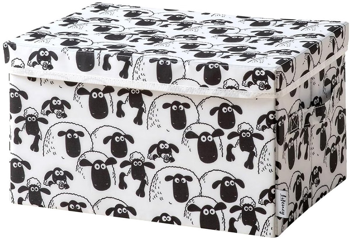 Opbergdoos met deksel witte bodem Lifeney Shaun het schaap