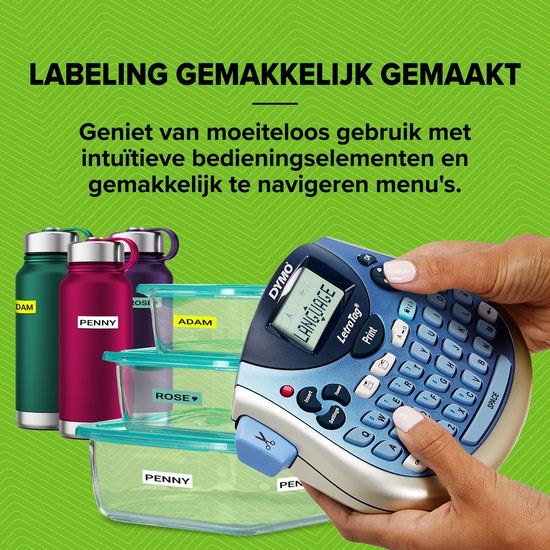 Dymo LetraTag LT-100T-labelmaker | Draagbare labelprinter met QWERTY-toetsenbord | Zilver | Ideaal voor op kantoor of thuis