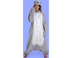 KIMU® Onesie Zeehond Pak - Maat XL-XXL - Zeehondpak Kostuum Grijs Zeeleeuw - Oceaan XXXL 3XL Pyjama Huispak Dames Heren Halloween