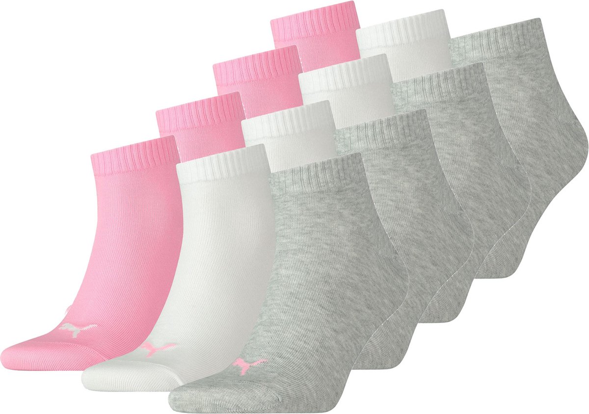 SOKKEN 12 paar Puma unisex kwartsokken sneakers 49 voor dames- en herensokken Roze