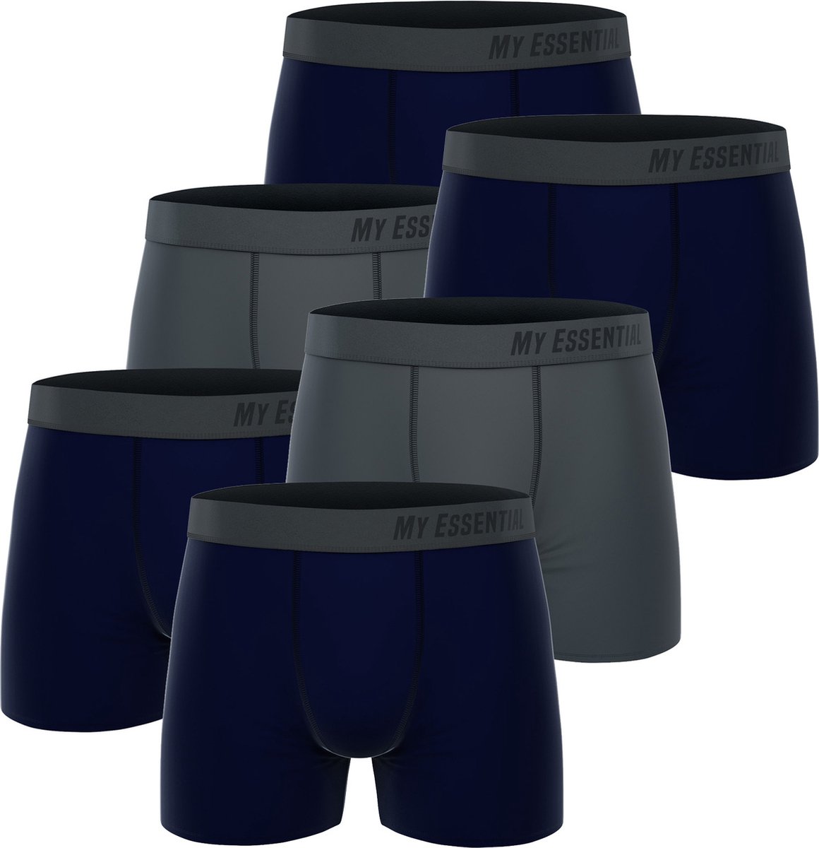BOXERS 6 PACK My Essential Clothing Basic Boxershorts Katoen Biologische herenshorts Ondergoed MYE1BCX3