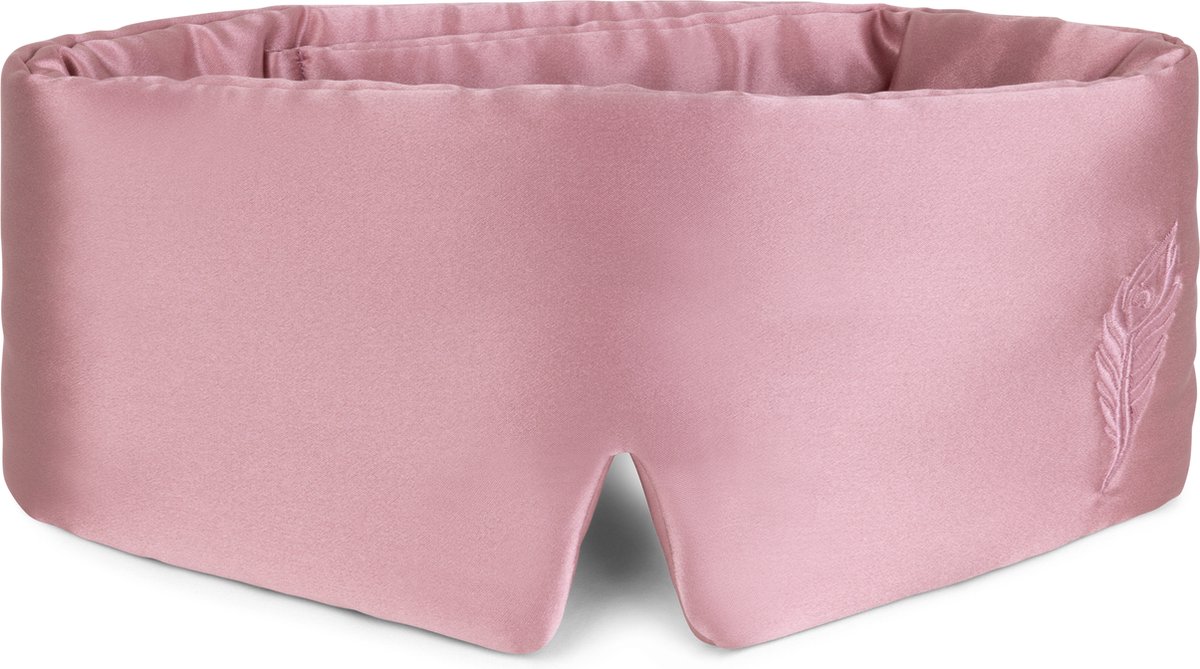 MindBaas - Zijden Slaapmasker - Eco - Verstelbaar - Roze - 100% verduisterend - Ademend - Oogmasker - Eye Mask - Slaapmasker Mannen en Vrouwen - Kinderen - OEKO-TEX gecertificeerd