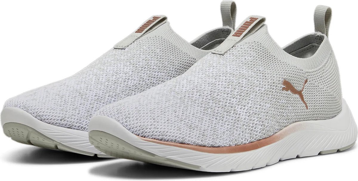 Puma Softride Premier Slip-On Knit Hardloopschoenen Dames 309834 02 Wit