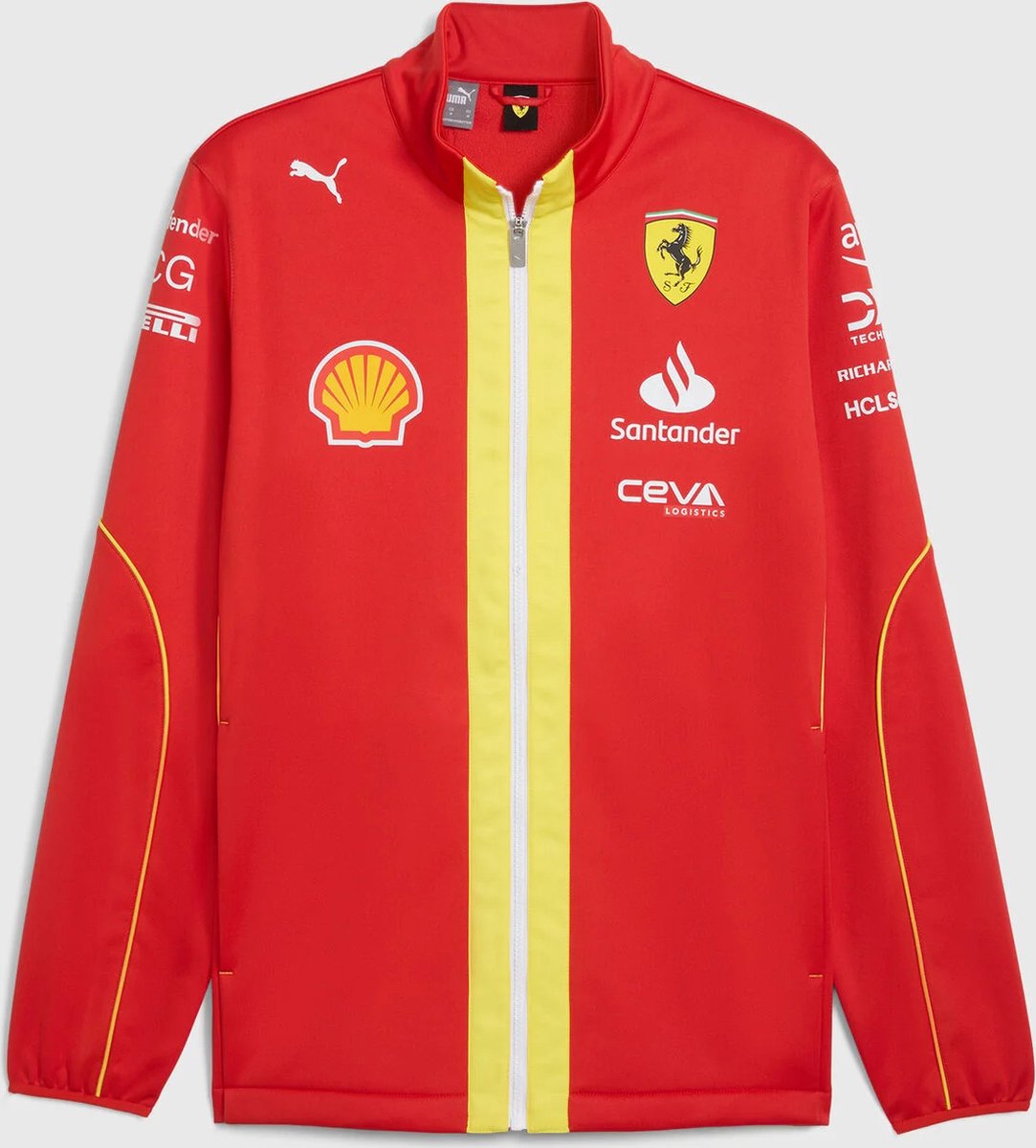 Ferrari Teamline Softshell jas Charles Leclerc Lewis Hamilton Scuderia Ferrari Rood
