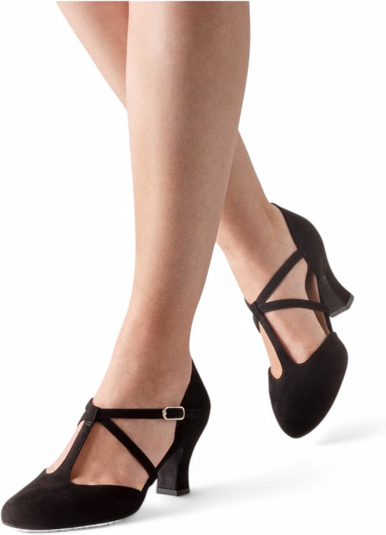 Werner Kern Merle Dames Dansschoenen Zwarte Suède dansschoenen
