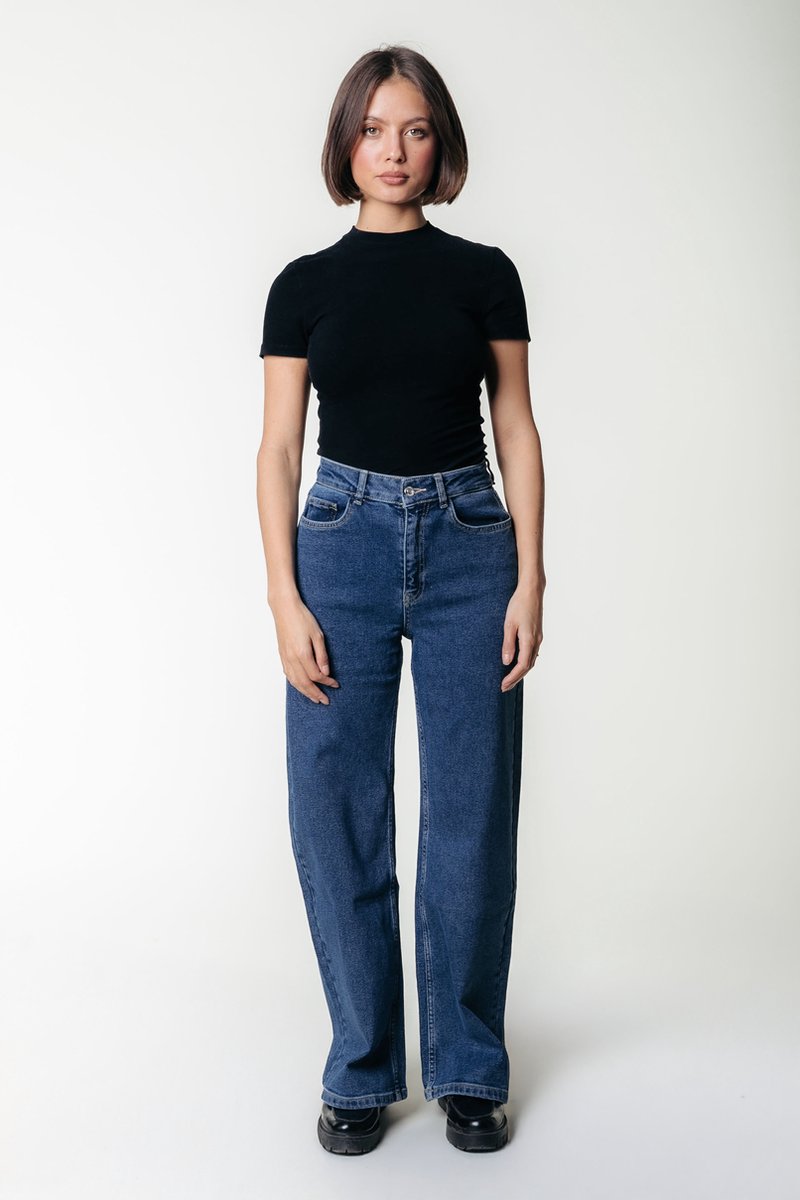 Colourful Rebel - Gaias High Rise Wide Leg Denim Pants - Dames - Broeken