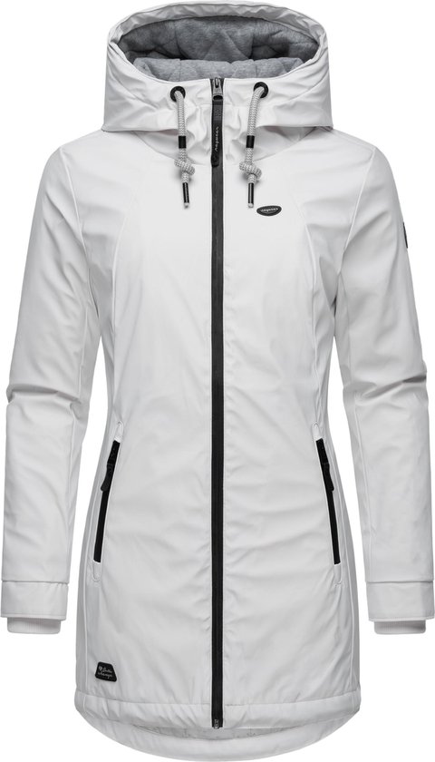 Ragwear ZUZKA RAINY Giacca Impermeabile Donna – Lunga, Foderata In Morbido Teddy, Con Cuciture Saldate E Tasche, 100% Poliestere, Stile Streetwear