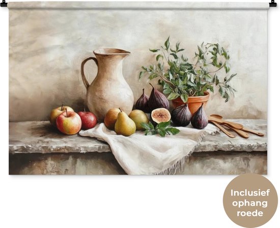 Tapisserie murale 150x100 cm - Tapisserie murale Fruits - Herbes - Campagne - Tapisserie - Tapisseries
