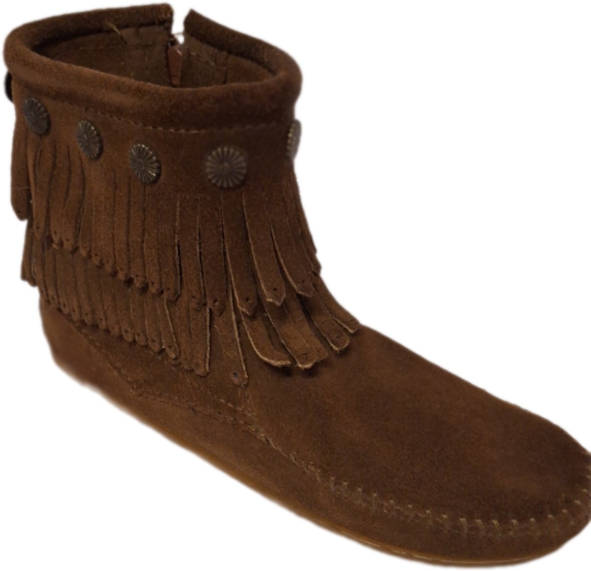 Minnetonka -LACE BOOT-DUSTY-METAL STUDS-DOUBLE FRENCH