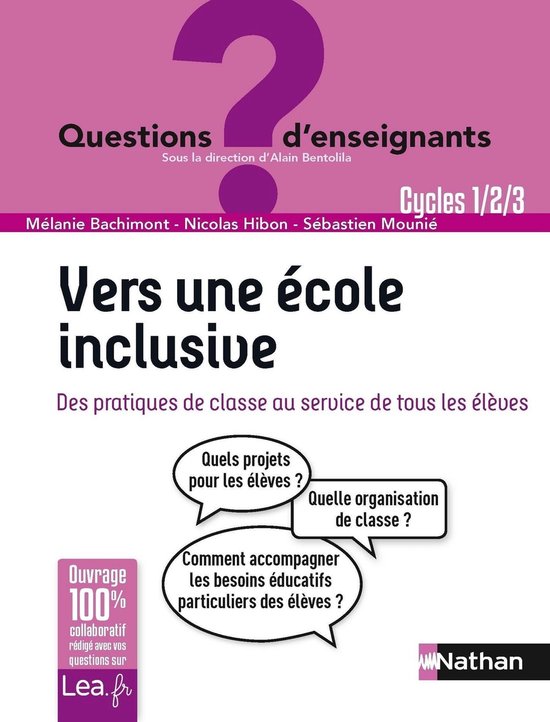 QUESTIONS D'ENSEIGNANTS - Ebook - Vers une école inclusive  ... - cover