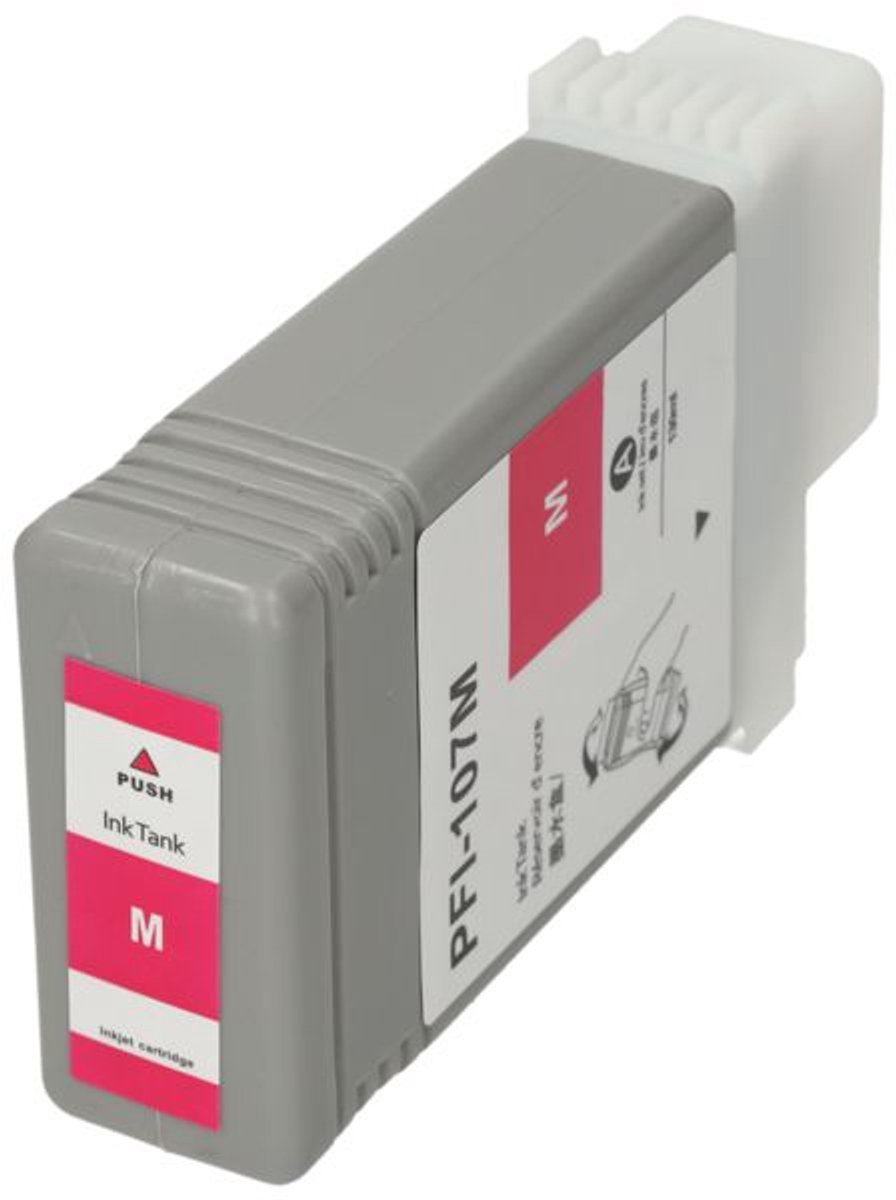 PrintAbout huismerk Inktcartridge PFI-107M Magenta geschikt voor Canon