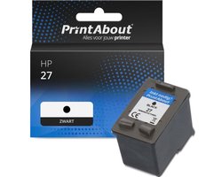 PrintAbout huismerk Inktcartridge 27 (C8727AE) Zwart geschikt voor HP