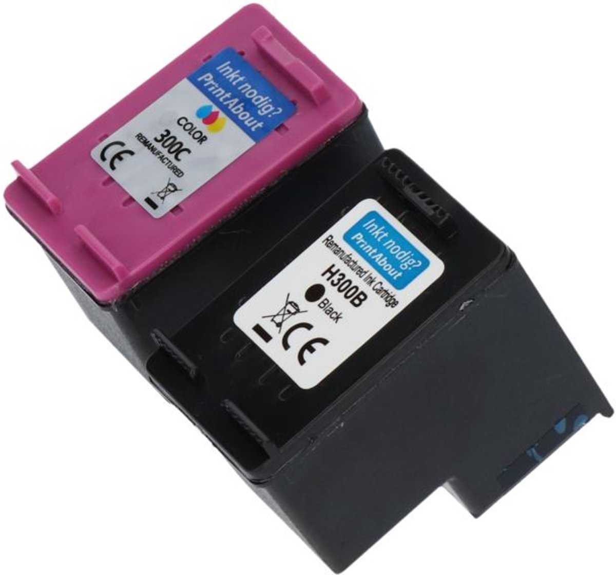 PrintAbout huismerk Inktcartridge 300 (CN637EE) Zwart + 3 kleuren Multipack geschikt voor HP