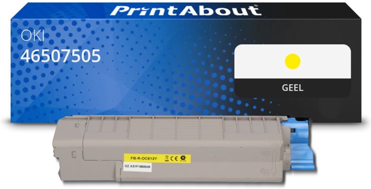 PrintAbout Huismerk OKI 46507505 Toner Geel