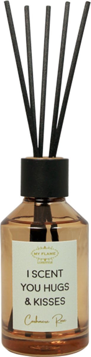MY FLAME - Geurstokjes - I SCENT YOU HUGS & KISSES - Geur: Cashmere Rose - 100 ml
