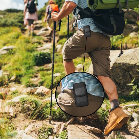 Cadorabo Mobielhoesje met riemclip geschikt voor Cubot MAGIC in ZWART - Praktisch beschermhoesje met karabijnhaak Case Cover met penhouder