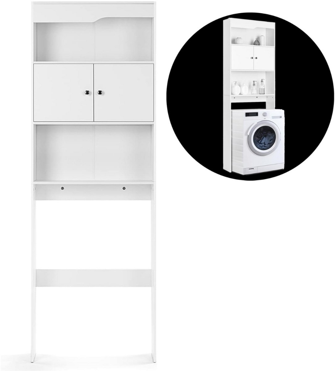 MKSS® Wasmachine Kast - Meubel Verhoger - Wasdroger Ombouw