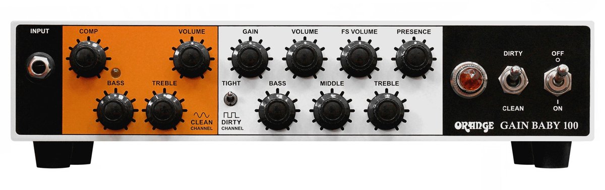 Orange Gain Baby 100 - Transistorversterker top voor elektrische gitaar