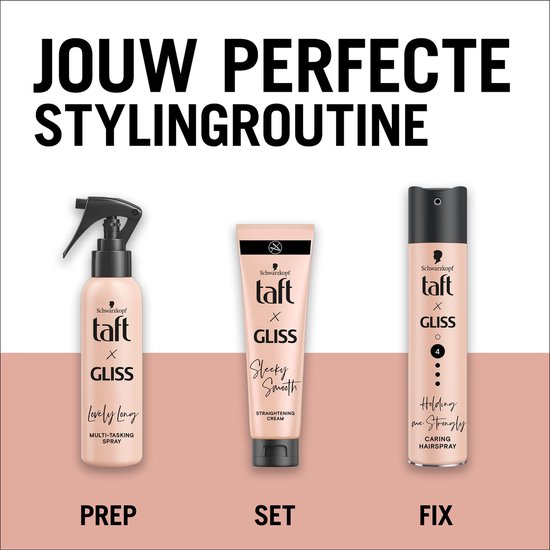 Taft x Gliss Holding Me Strongly - Haarstyling - Haarverzorging - Hairspray - Alle Haartypes - Voordeelverpakking - 6 x 250 ml