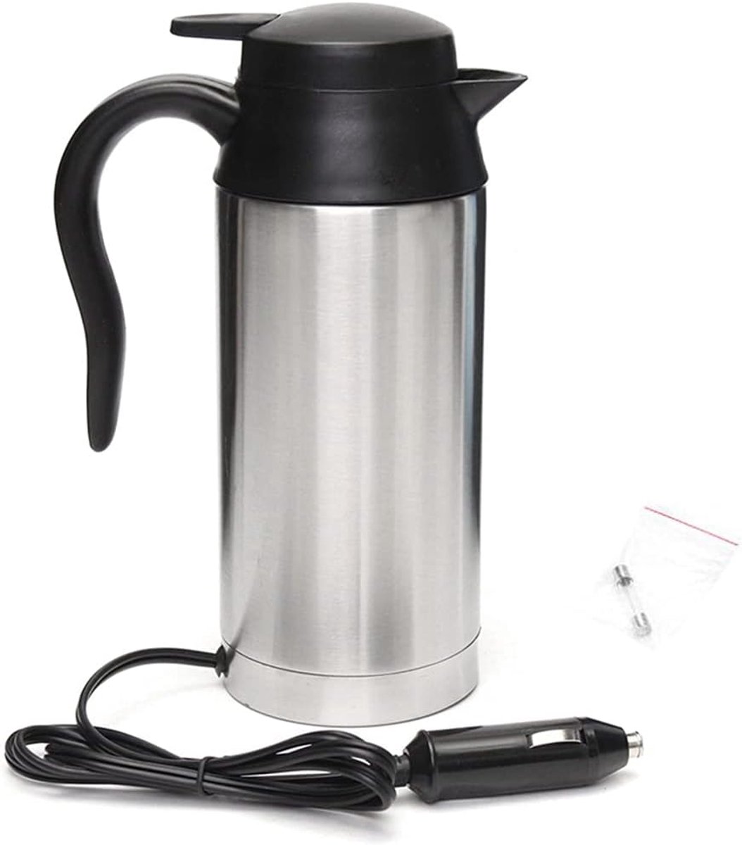 Reiswaterkoker Roestvrij Staal 12V - 650 ml Capaciteit voor Auto en Camping