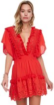 Trendyol Robe plissée à col en V et épaules dénudées pour femmes