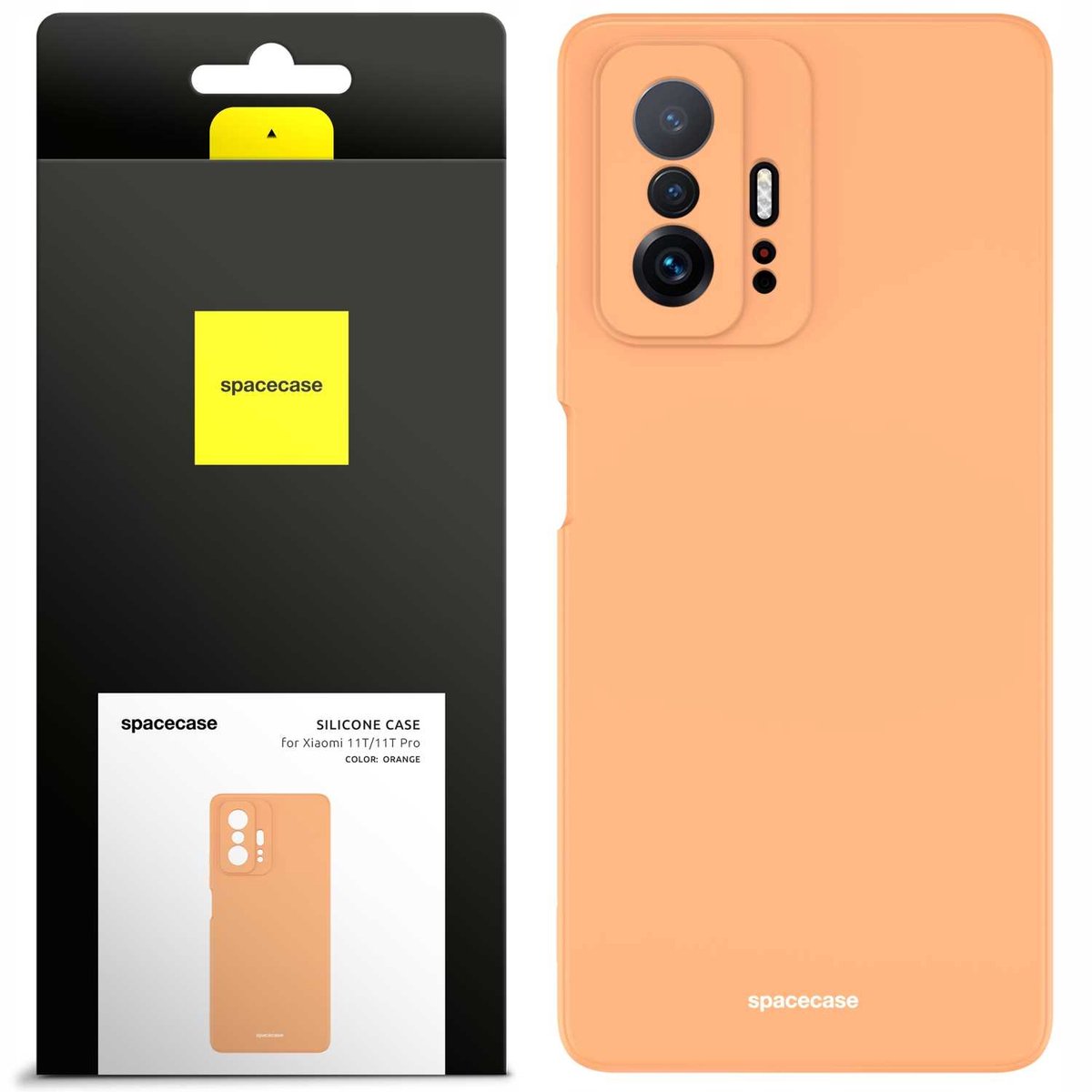 Spacecase Case Siliconen Hoes Voor Xiaomi 11T 11T Pro Oranje