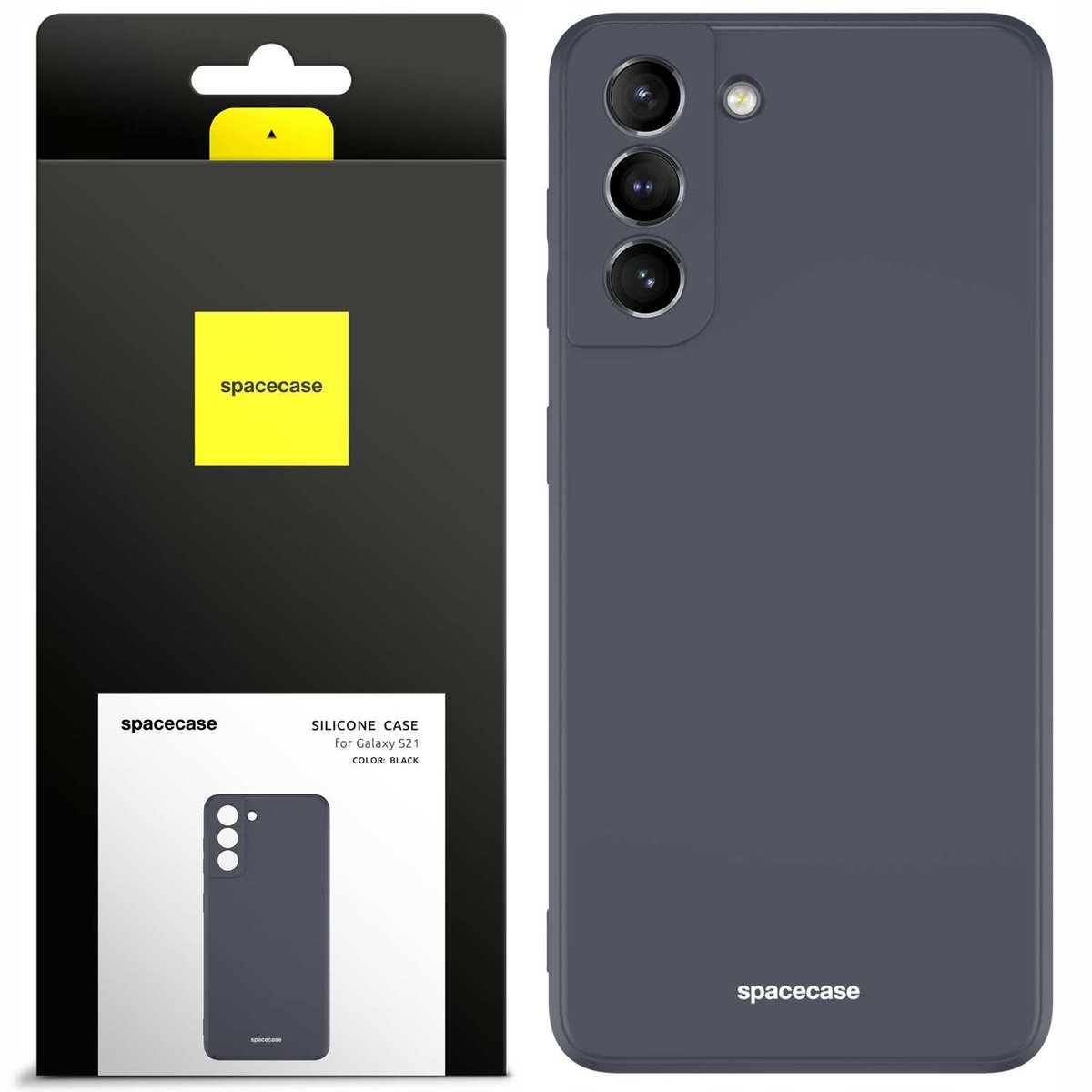 Spacecase Siliconen Hoesje Voor Samsung Galaxy S21 Zwart