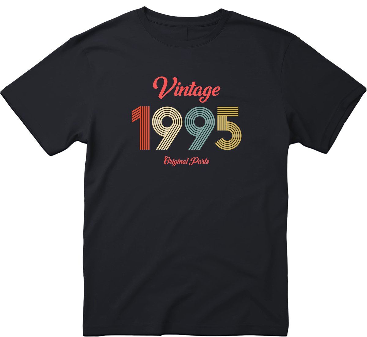 Vintage 1995 T-shirt - Original Parts - Verjaardag en feest cadeau - Cadeau tip - 30 jaar cadeau - 30 jaar - T-shirt - 1995 - Heren - Kleding Cadeau - Maat XXL