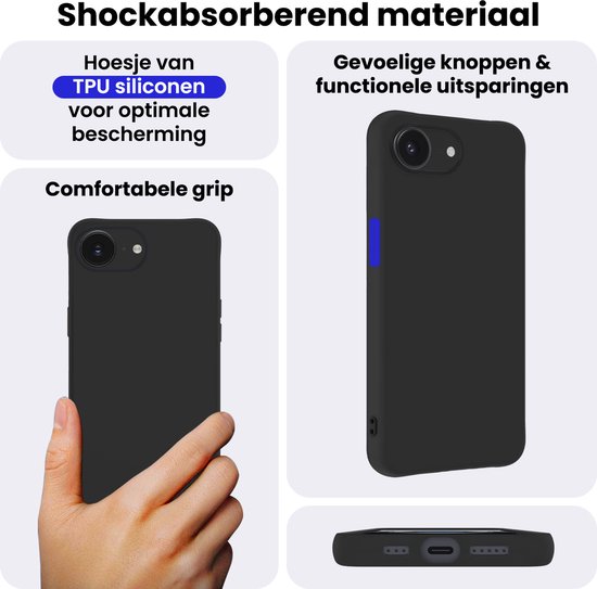 Coque noire en silicone pour iPhone. Offre une absorption des chocs, une prise en main confortable, des boutons sensibles et des découpes fonctionnelles.