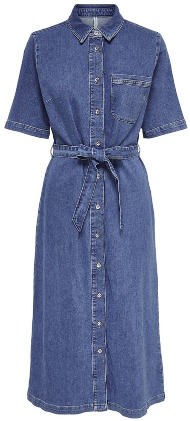 Denim Jurk Dames Blauw Jurkje Only ONLY ONLHELENA SS BELTED DNM