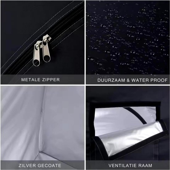 Fietstent - Schuurtent - Opbergtent - Waterproof - Windproof - Stofdicht - 200 x 80 x 165cm van Mama Gina — afbeelding 4