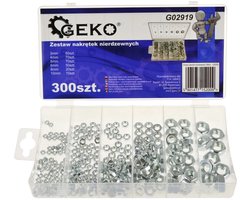 GEKO Roestvrijstalen moeren set - 300 stuks - Diverse maten