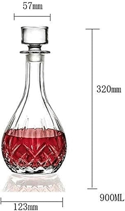 Vendita calda di alta qualità di vetro di cristallo di vino rosso Decanter unico