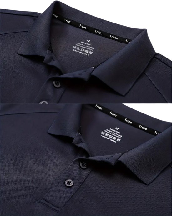 Nivard Golf Shirt Heren - T-shirt - Golfkleding - Golfen - Golf Accessoires - Polo Shirt - Zwart & Grijs & Blauw - Maat XL van Merkloos — afbeelding 4
