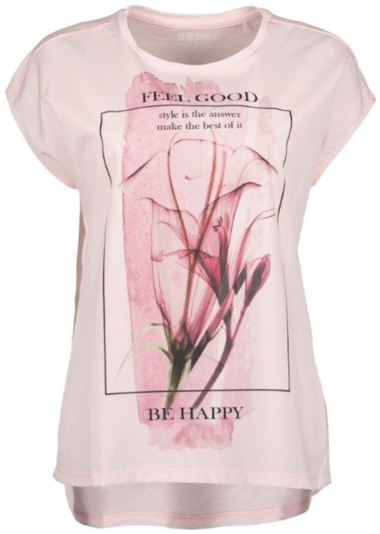 Blue Seven - Shirt 105866 roze print dames - maat 46