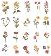 Set d'autocollants Deco - Fleurs - 40 pièces - Autocollants fleurs - Autocollants Bullet Journal - Autocollants Autocollants - Bloem - Botanique - Autocollants Scrapbook - Autocollants ordinateur portable - Autocollants téléphone - Autocollants Bujo
