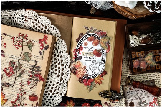 Set d'autocollants Deco - La Forêt - 40 pièces - Autocollant Forêt - Autocollants Bullet Journal - Autocollants Agenda - Autocollants - Botanique - Autocollants Scrapbook - Autocollants Ordinateur Portable - Autocollants Téléphone - Autocollants Bujo