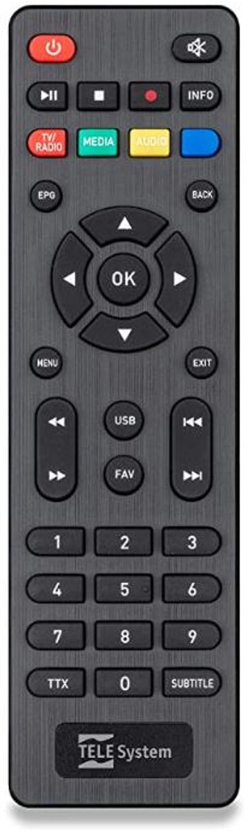 TELE System 58035006 afstandsbediening IR Draadloos Tv-tuner Drukknopen